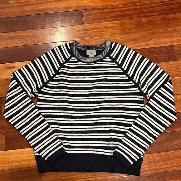 ⭐️ Grey Jason Wu Striped Sweater Medium - Picture 1 of 6